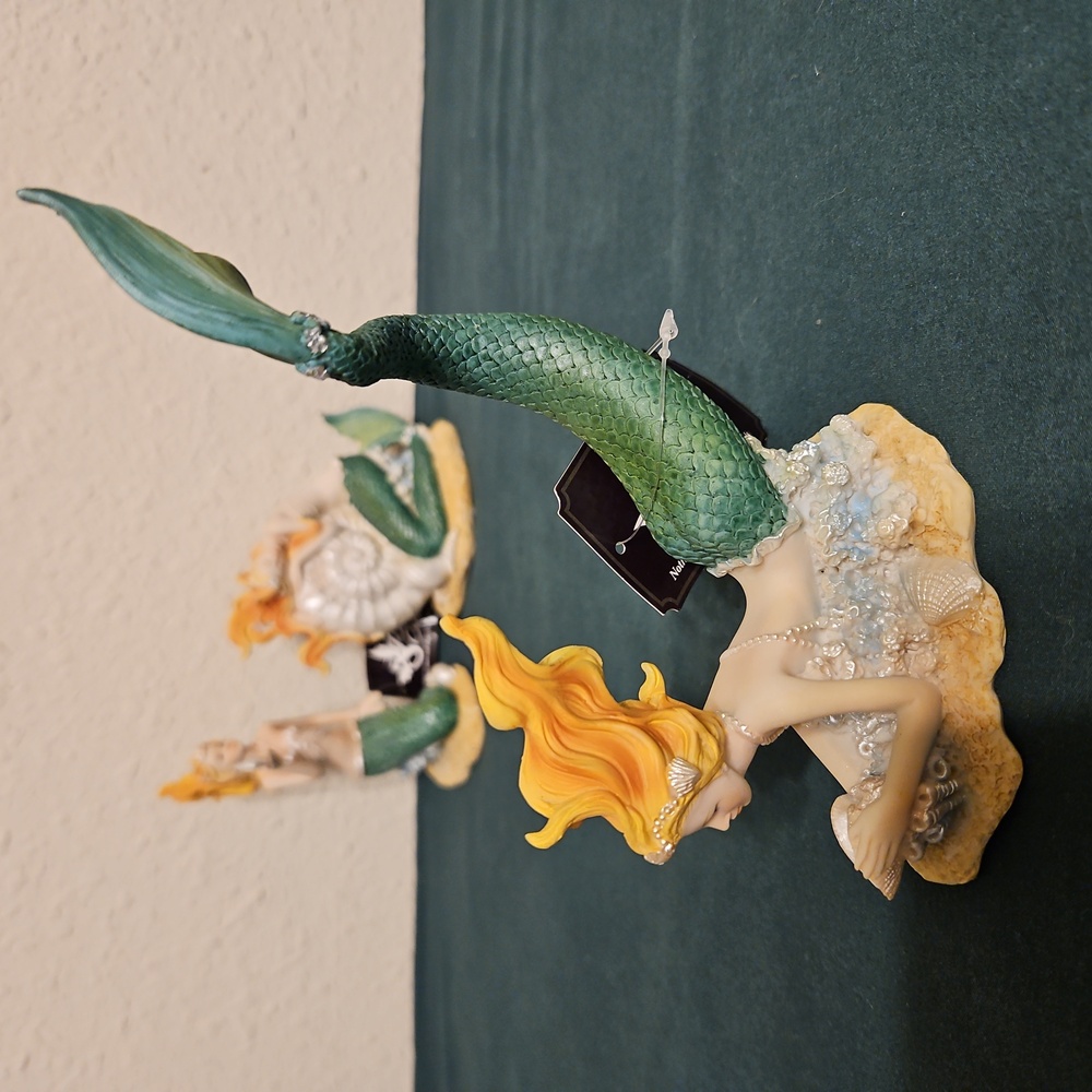 Dragon Crest Mermaid Figurines Table Accent Decor - Picture 3 of 12
